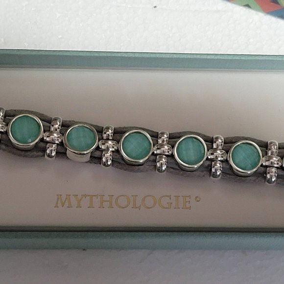 NWT Mythologie Mint and Silver Boho Chic Bracelet NWT Mythologie - Picture 6 of 6